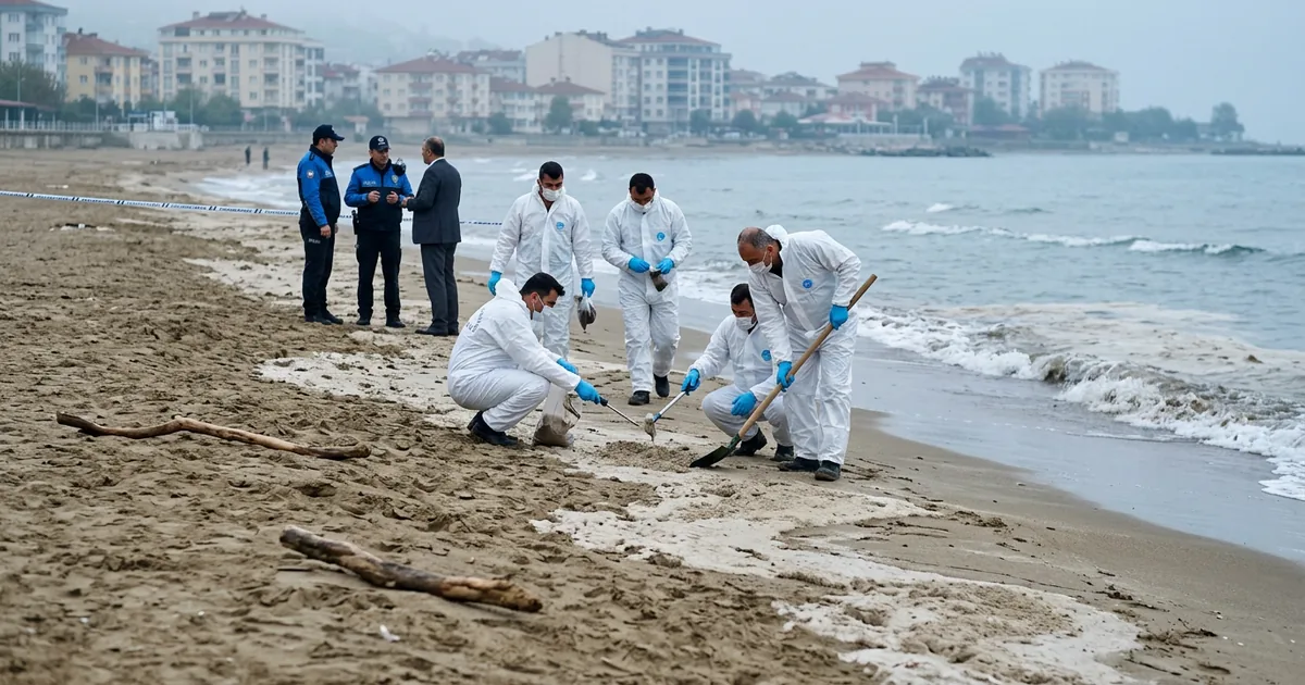 Atakum ve Çarşamba sahilinde şüpheli madde yayılımı