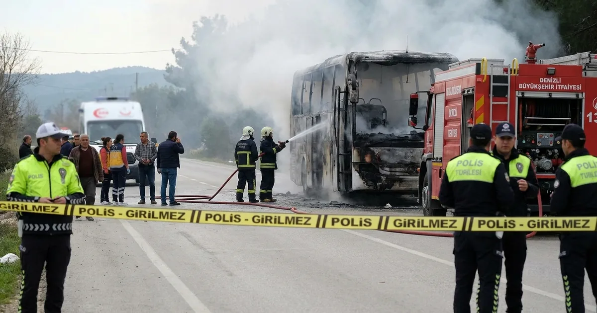 Sarayköy'de Otobüs Yangını: 7 Ölü, Yaralılar Hastanede