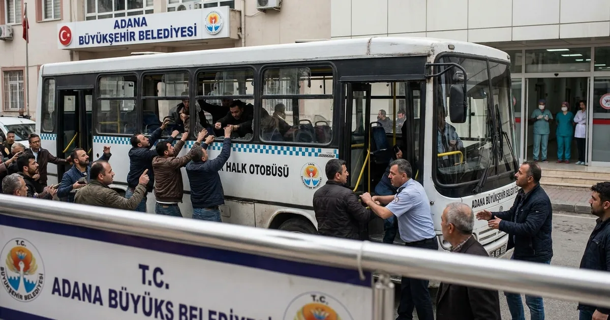 Adana'da dehşet anları: Otobüs şoförü hastanelik edildi
