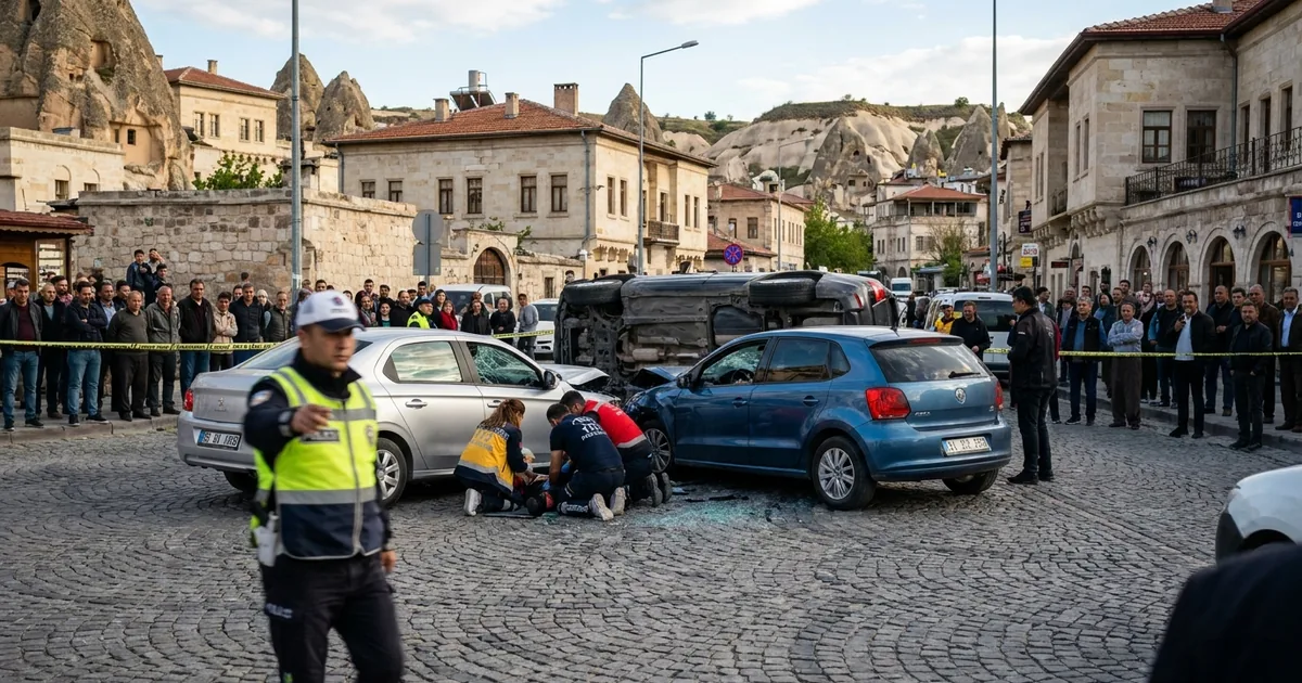 Yarış yapan otomobiller kavşaktaki araca çarptı: 6 yaralı - Son Bir Dakika