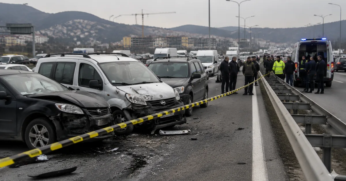 Kocaeli'de 4 Aracın Karıştığı Kazada 3 Kişi Yaralandı