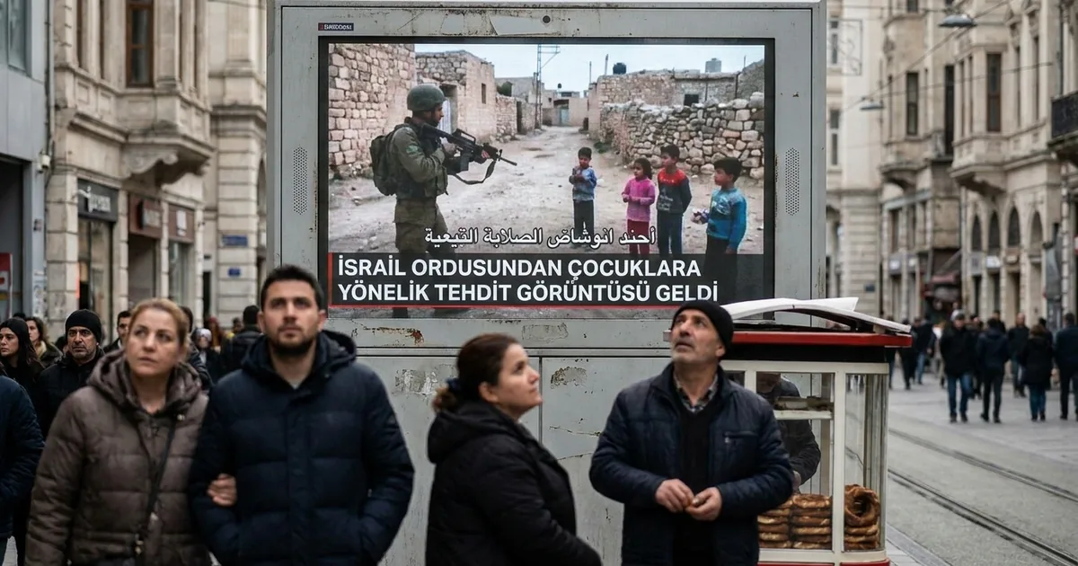 İsrail ordusundan çocuklara yönelik tehdit görüntüsü geldi