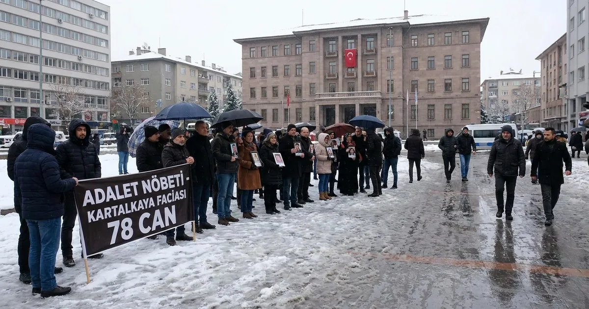 Kartalkaya faciasında 78 can için Ankara'da adalet nöbeti