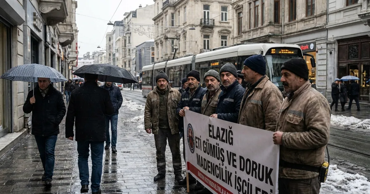 Elazığ Eti Gümüş ve Doruk Madencilik işçileri hak arıyor - Son Bir Dakika