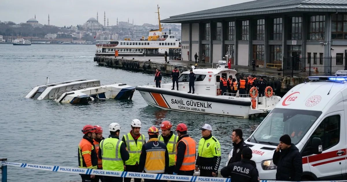 Girne'den Mersin'e giden katamaran tipi gemi alabora oldu