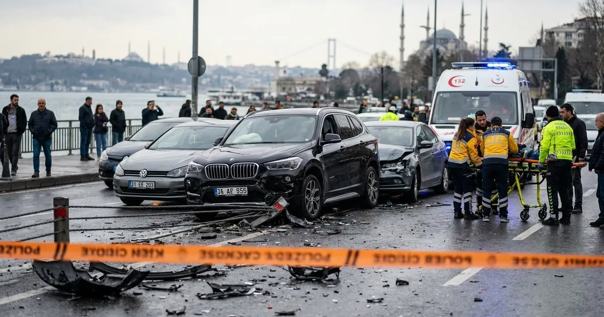 İstanbul Kennedy Caddesi'nde zincirleme kaza: 3 yaralı