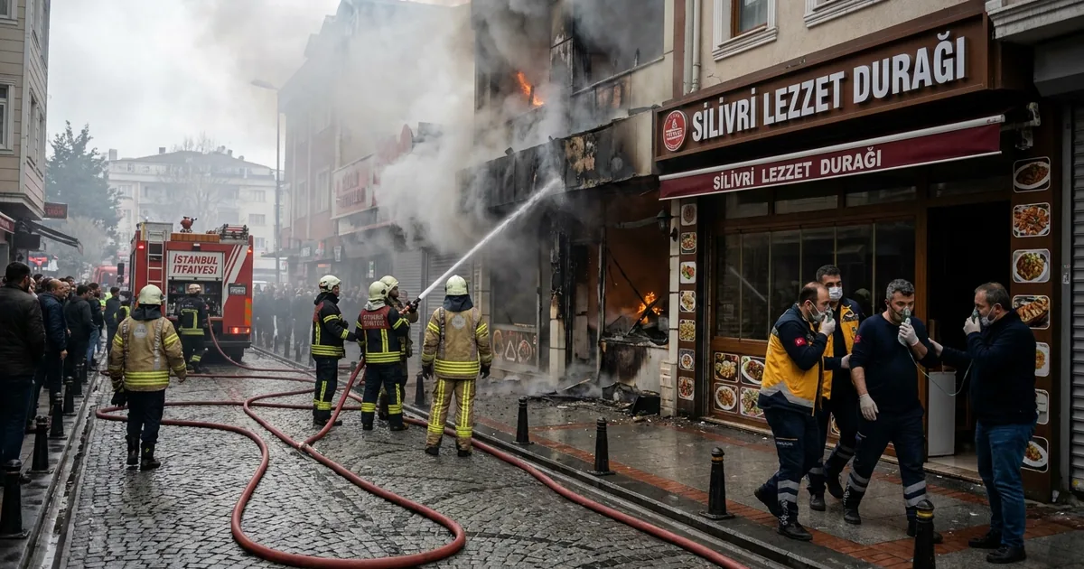 İstanbul Silivri'de restoran yangını: 5 kişi etkilendi