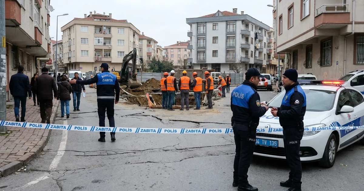 Sultangazi'de zemin çöktü: Polis ve zabıtadan acil önlem - Son Bir Dakika