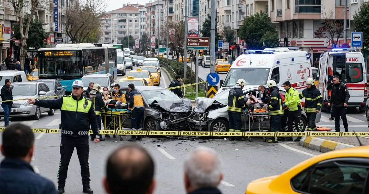 Maltepe Mimar Sinan Caddesi'nde trafik kazası: 9 yaralı