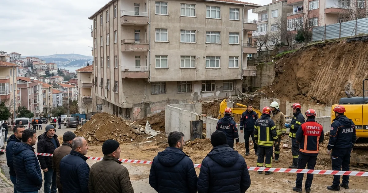 5 katlı binada toprak kayması: AFAD ve itfaiye bölgede - Son Bir Dakika