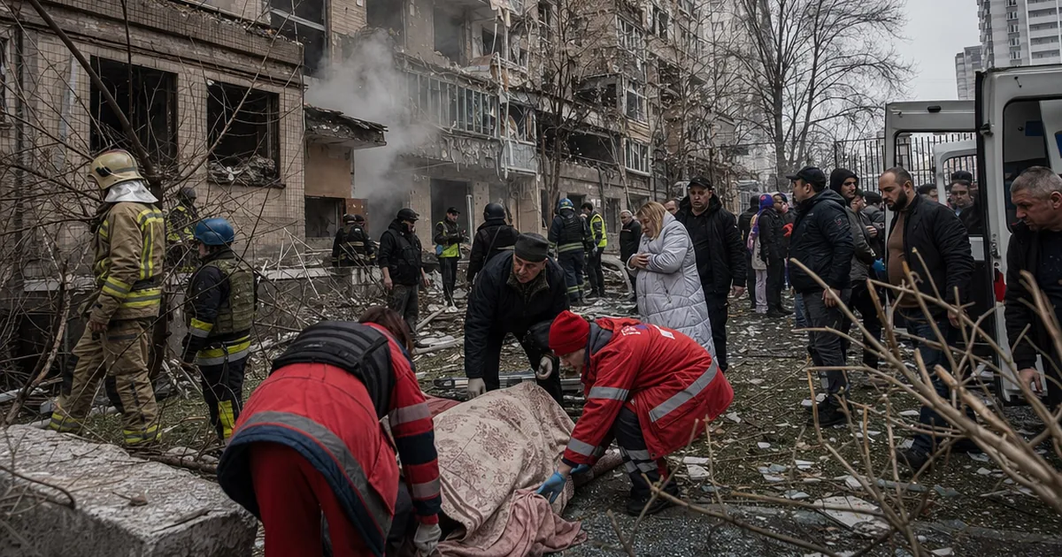 Kiev'de Rus Saldırısı: Bir Kişi Öldü, 21 Kişi Yaralandı