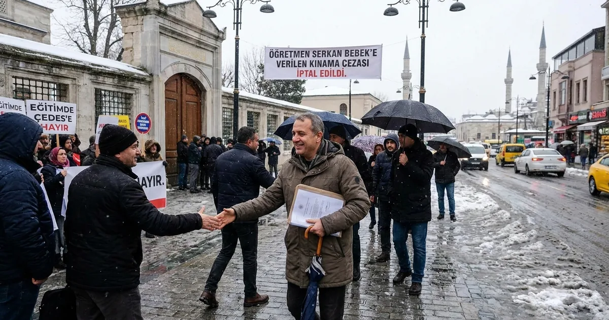 Öğretmen Serkan Bebek’e verilen kınama cezası iptal edildi