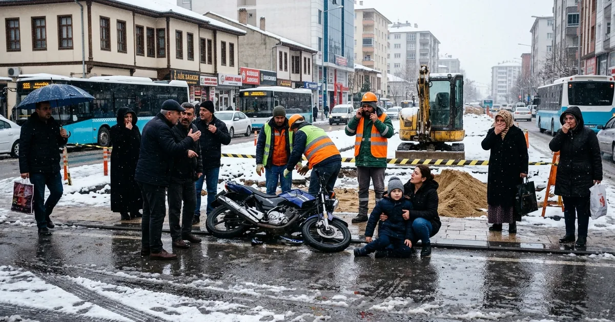 Motosiklet çocuğa çarptı: Kayseri'de can pazarı yaşandı