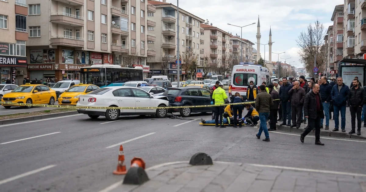 Kayseri Melikgazi'de Zincirleme Kaza: 2 Yaralı Hastanede - Son Bir Dakika
