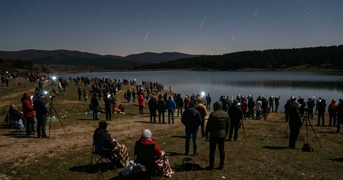 Yenişehir Çiçekli Göleti'nde meteor yağmuru heyecanı