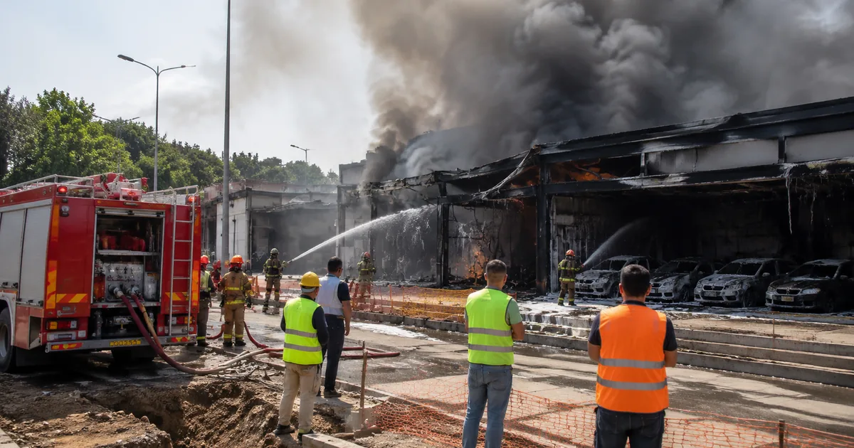 Sahrayıcedit'te Oto Galerisi Yangını: 4 Lüks Araç Yandı