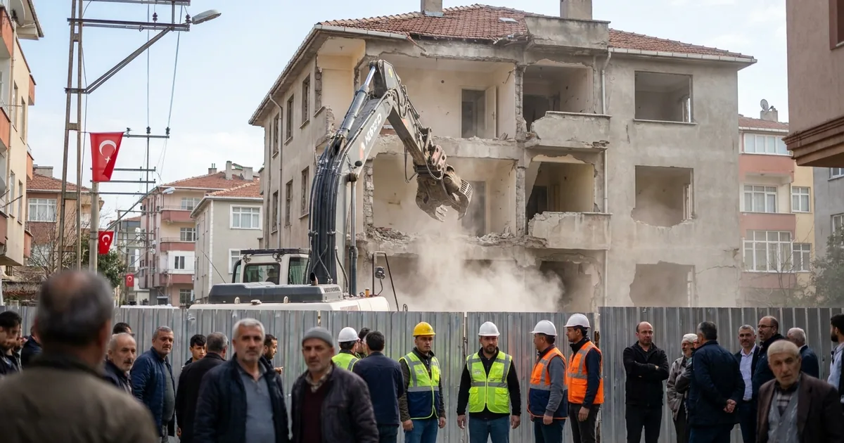 Bahçelievler'de tehlikeli binada kontrollü yıkım süreci - Son Bir Dakika