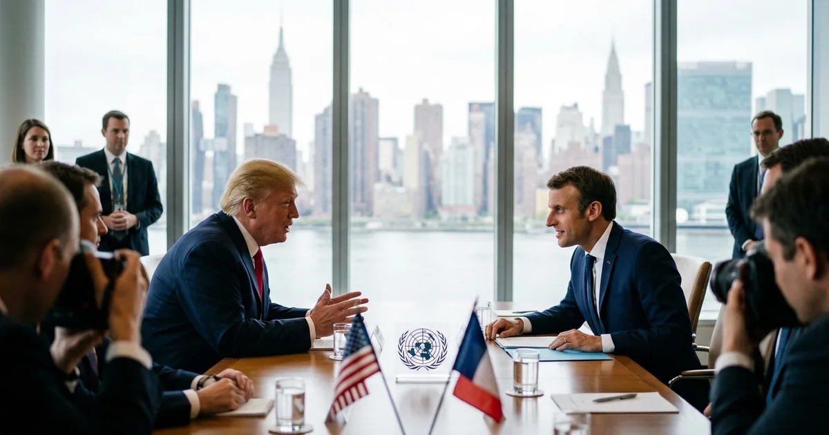 Küresel krizler için New York zirvesi: Trump ve Macron