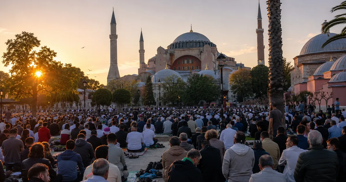 İstanbul'da Kurban Bayramı coşkusu: Camiler doldu taştı