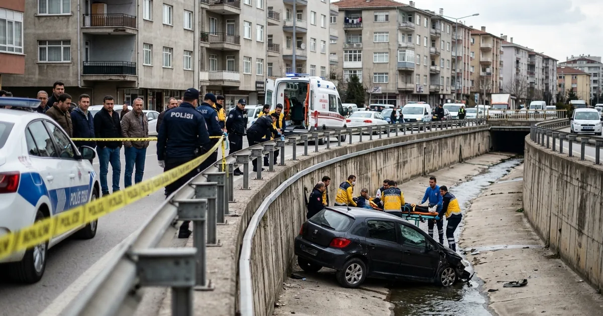 Bursa’da makas atan otomobil dereye uçtu: 6 yaralı