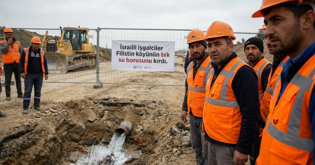 İsrailli işgalciler Filistin köyünün tek su borusunu kırdı - Son Bir Dakika