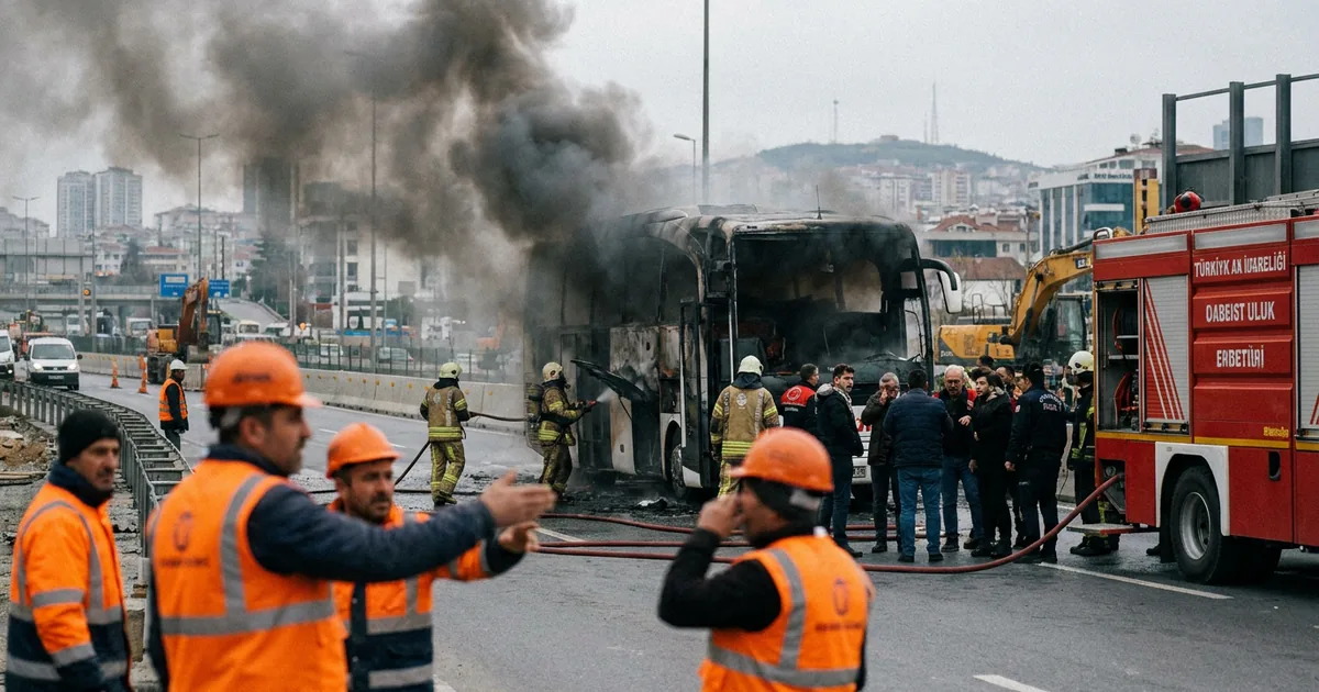 Denizli'de 8 Kişinin Öldüğü Otobüs Yangınında Kargaşa Yaşandı