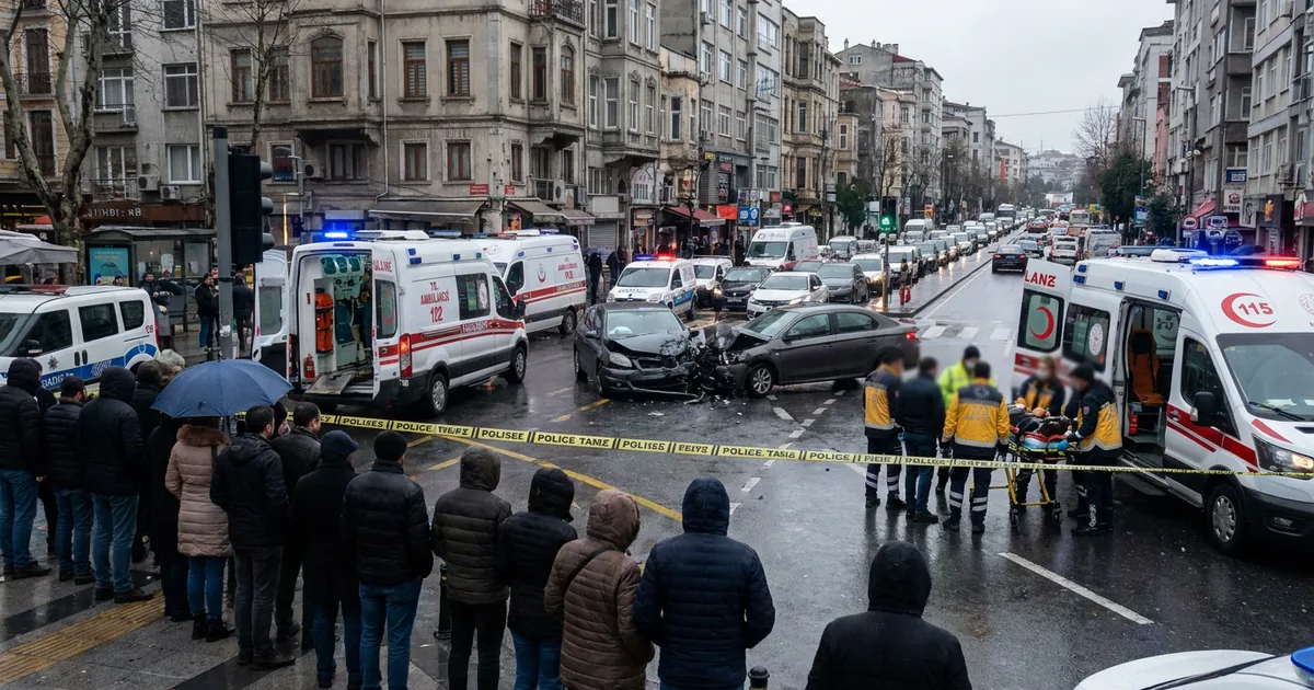 Bursa İznik'te iki otomobil çarpıştı: 2 ölü, 6 yaralı