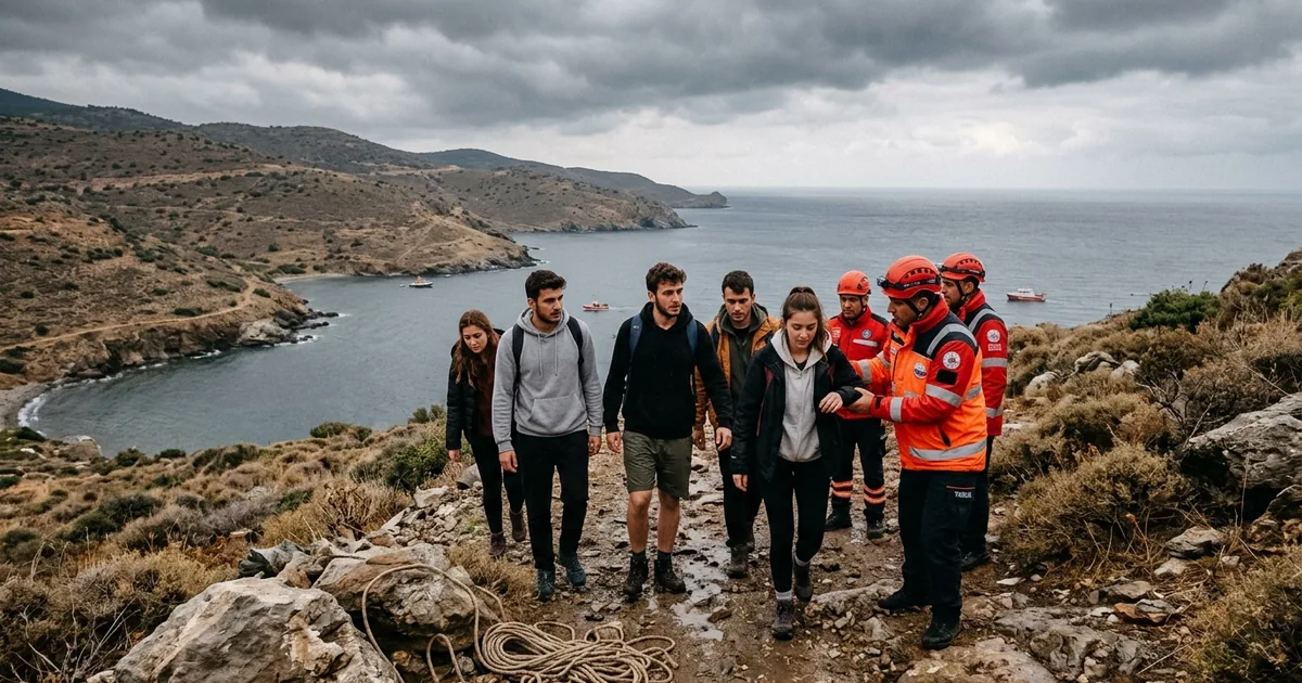 Bodrum Akvaryum Koyu'nda mahsur kalan 5 genç kurtarıldı - Son Bir Dakika