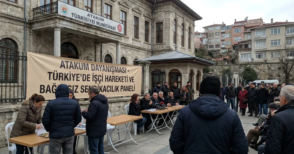 İşçilerin kurduğu Atakum Dayanışması panel düzenledi