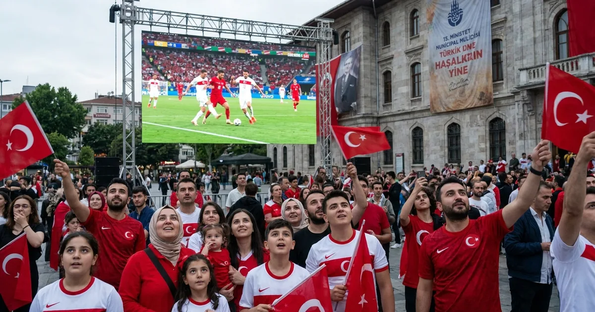 İstanbul'da milli maç heyecanı: Meydanlar bayraklarla doldu