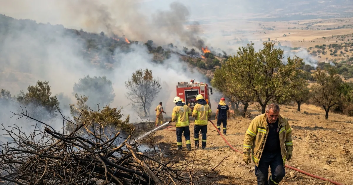 Manisa Kula'da orman yangını: 10 hektarlık alan kül oldu - Son Bir Dakika