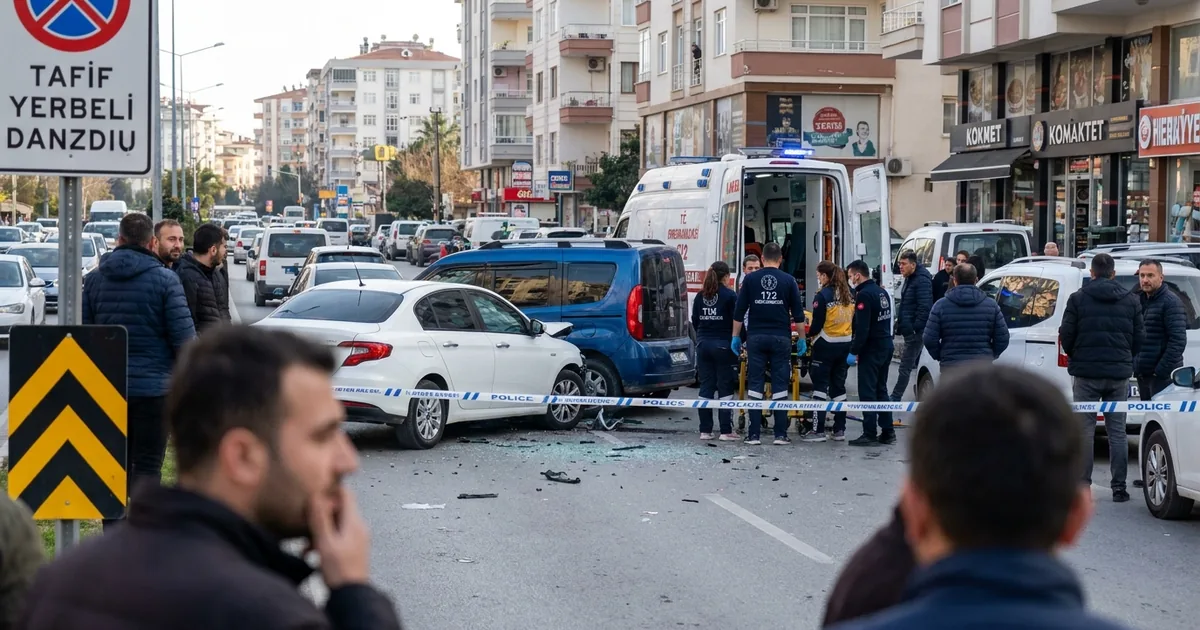 Mersin'de trafik kazası: Zincirleme çarpışmada 3 yaralı var