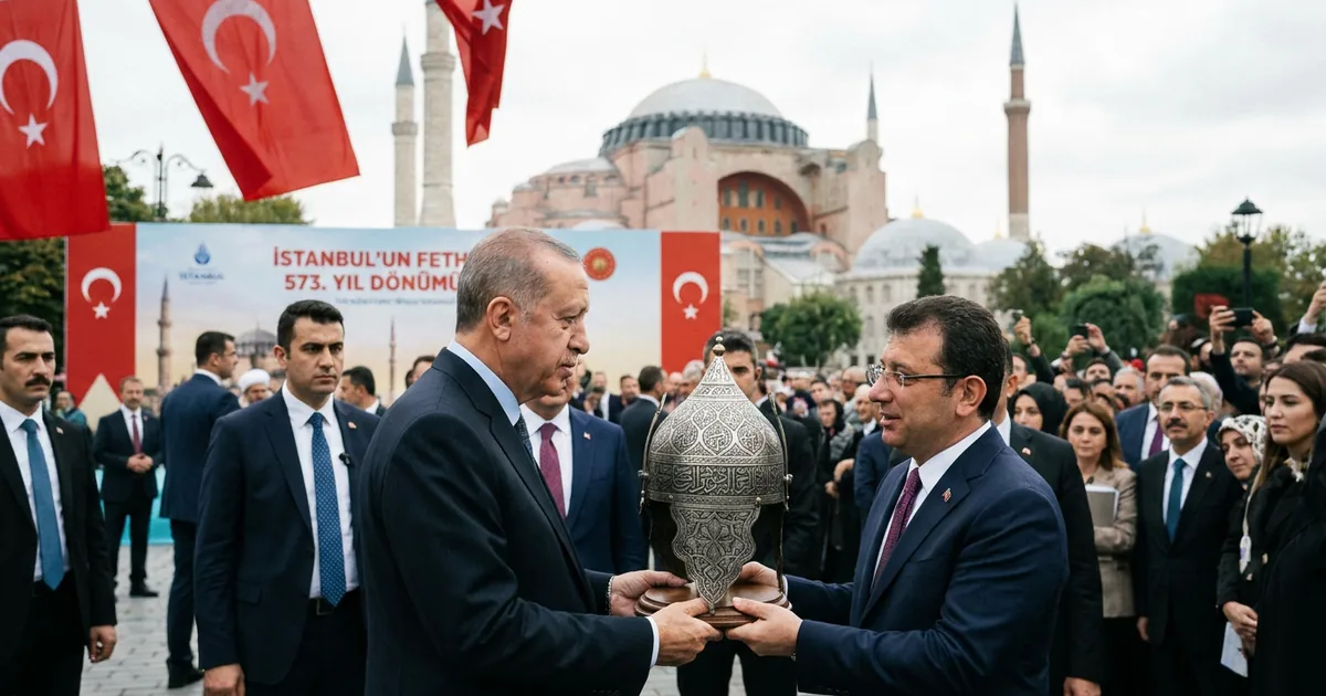 Erdoğan'a Fetih Miğferi: İstanbul'un 573. Yılında Anlamlı Hediye