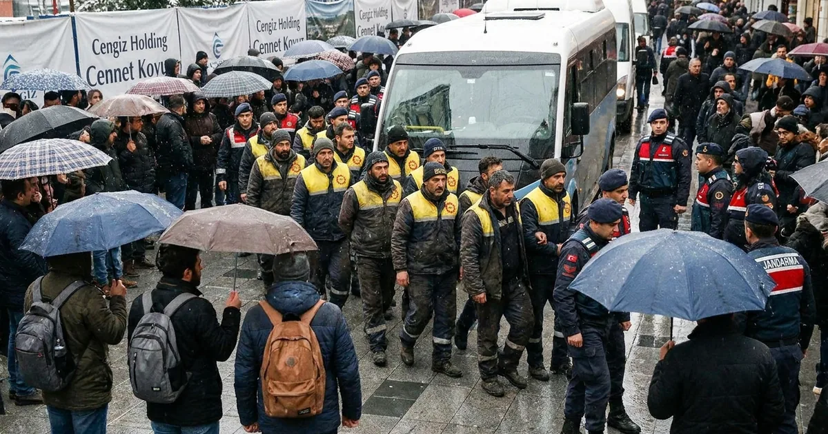 Cengiz Holding Cennet Koyu'nda hak arayan 10 işçiyi jandarmayla