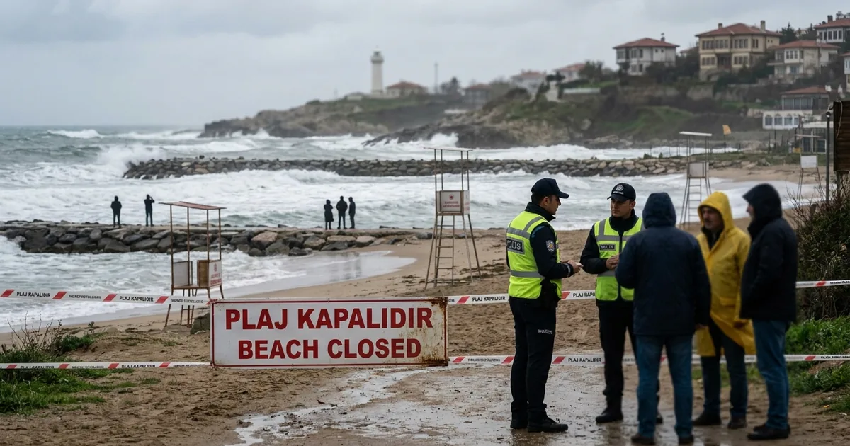 Yüksek dalga boyu nedeniyle üç ilçede plajlar kapatıldı