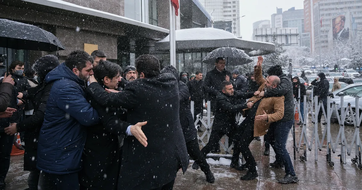 CHP Genel Merkezi'nde Sabah Saatlerinde Kavga Çıktı!