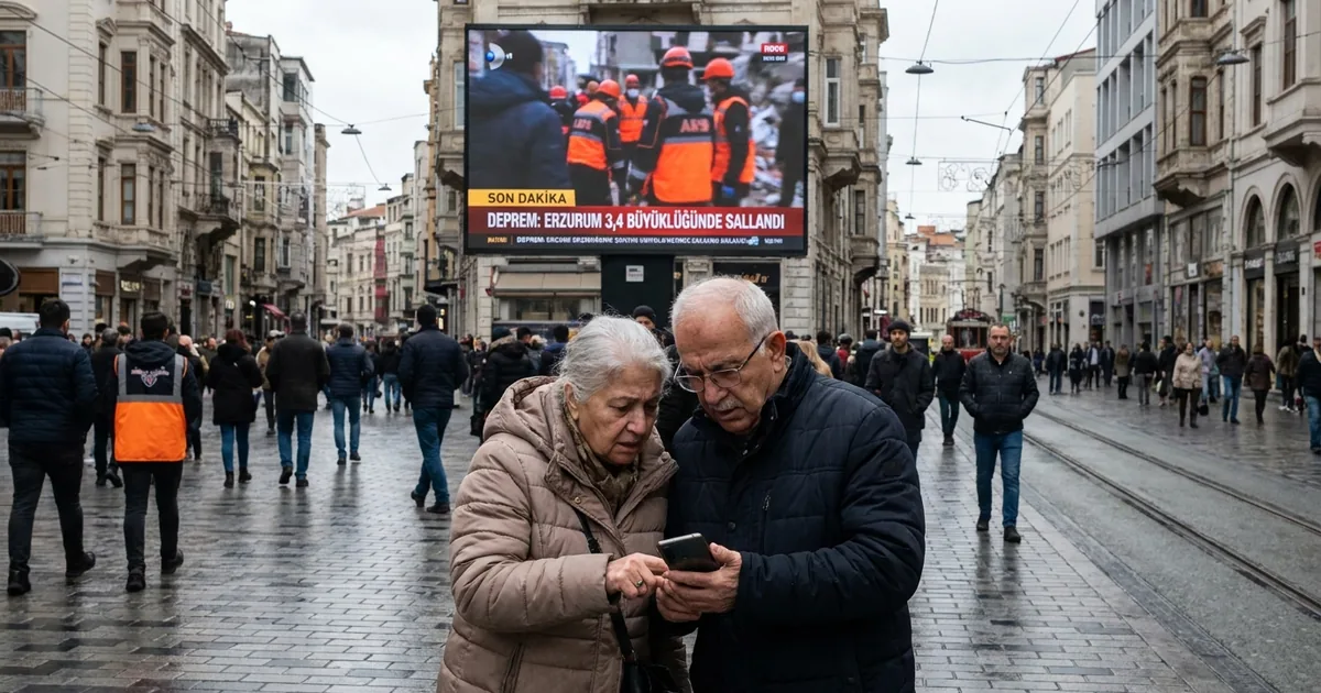 3,4 Büyüklüğündeki Deprem Erzurum Palandöken'i Salladı