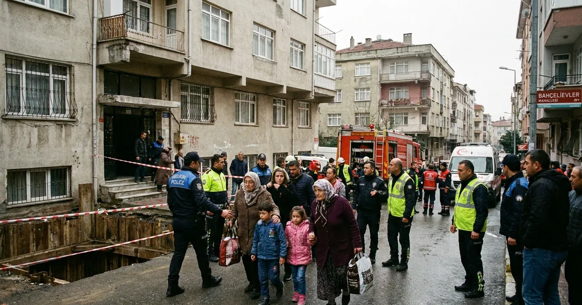 Bahçelievler'de kolonlardan ses gelen bina tahliye edildi