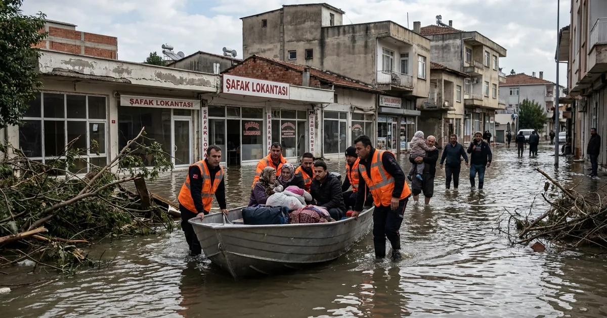 Salihli’de sel baskını: Şiddetli yağış hayatı felç etti
