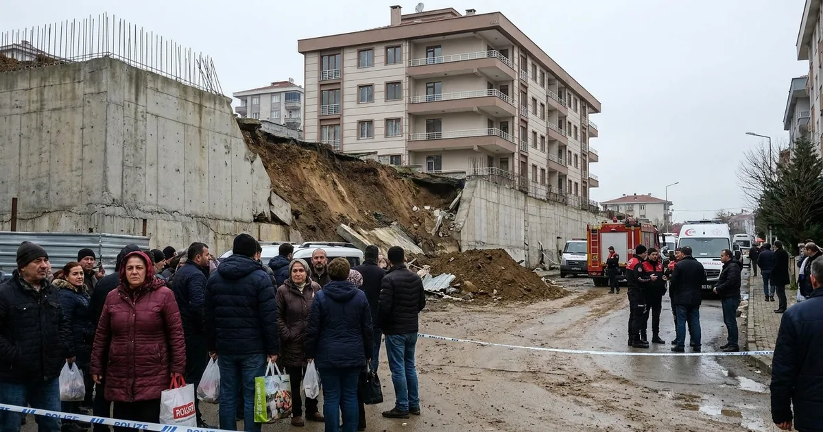 Çatalçeşme Mahallesi'nde korkutan çökme: Bina boşaltıldı