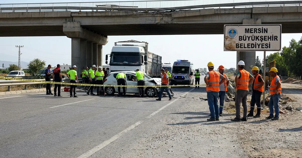 Mersin'de gece yarısı facia: Tır ve araçlar çarpıştı