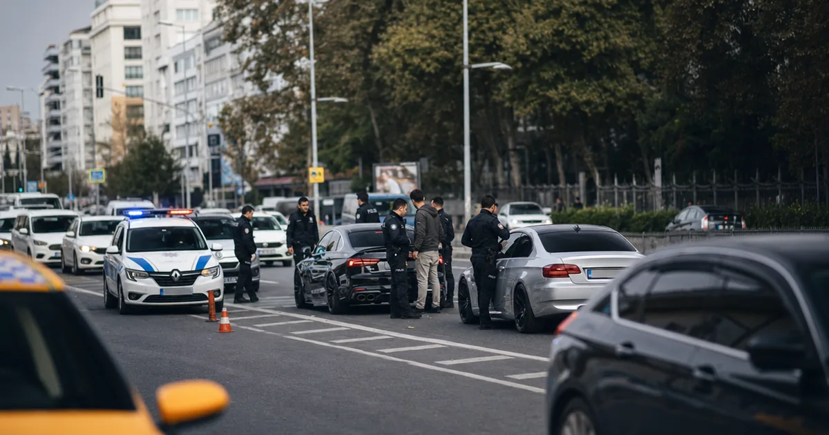 Kadıköy'de Drift Atan Sürücülere Emniyetten Sıkı Takip