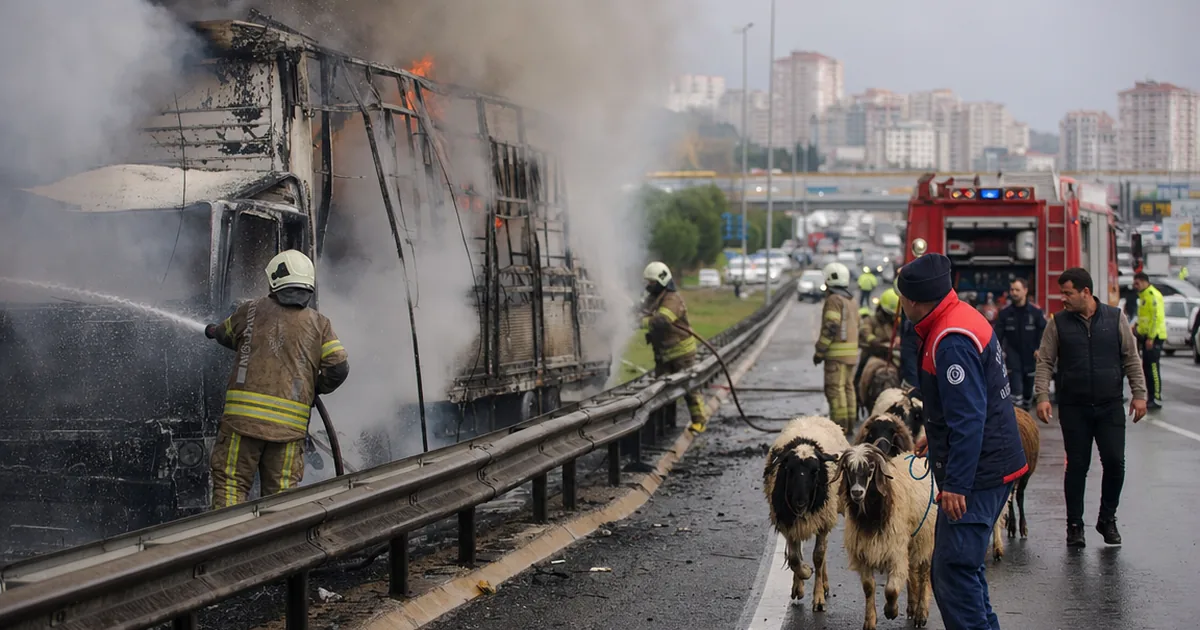 Çekmeköy'de Feci TIR Kazası: Kurbanlıklar Son Anda Kurtarıldı