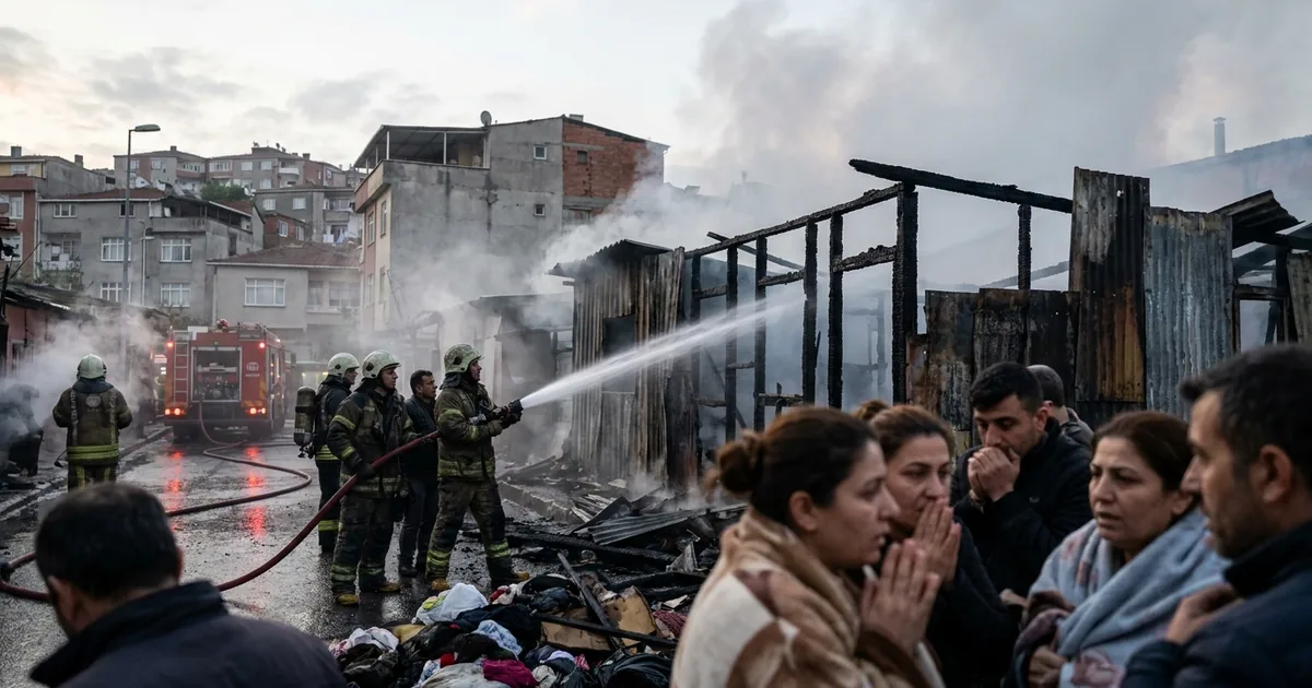 İstanbul Gaziosmanpaşa’da gecekondu yangını: 3 ev kül oldu