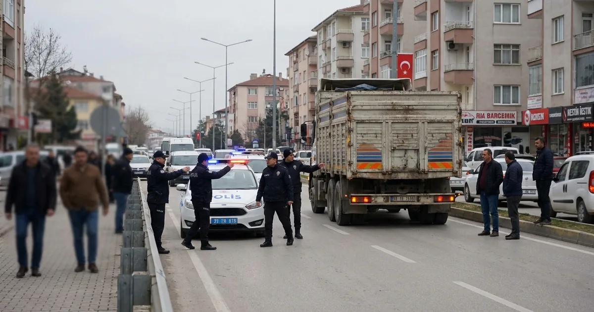 Karacabulumdan Ankara'ya giden kamyonun freni patladı