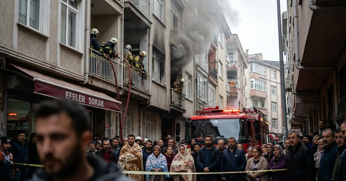 Apartman yangını sonrası Efeler sokaklarında hareketli gece - Son Bir Dakika