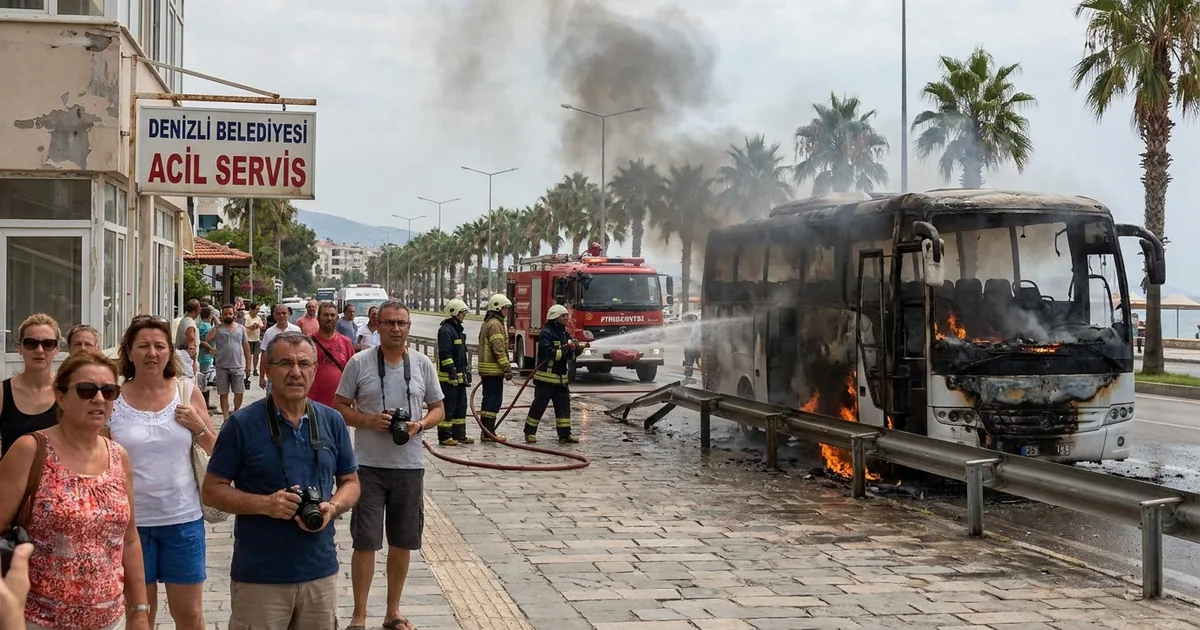 Denizli'de otobüs yangını: Pamukkale Turizm otobüsünde 8 kişi öldü
