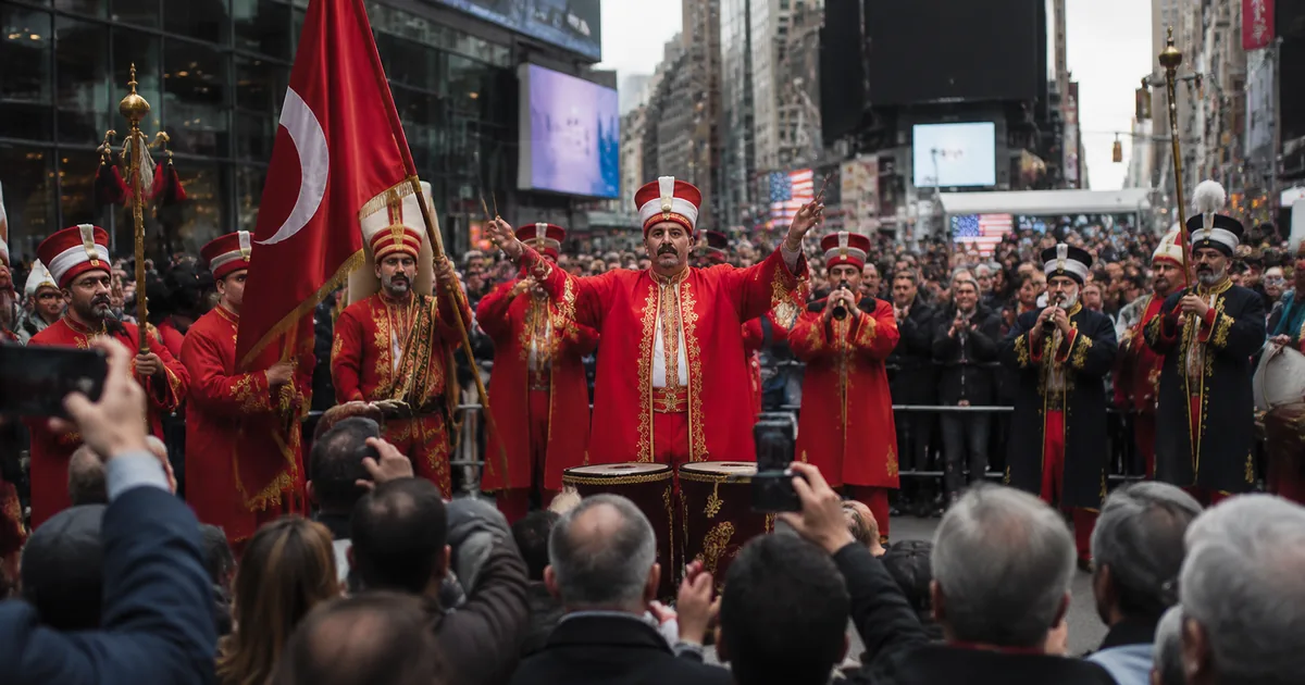Türk Günü Yürüyüşü'nde Mehteran Şovu: New York'ta Coşku Dorukta