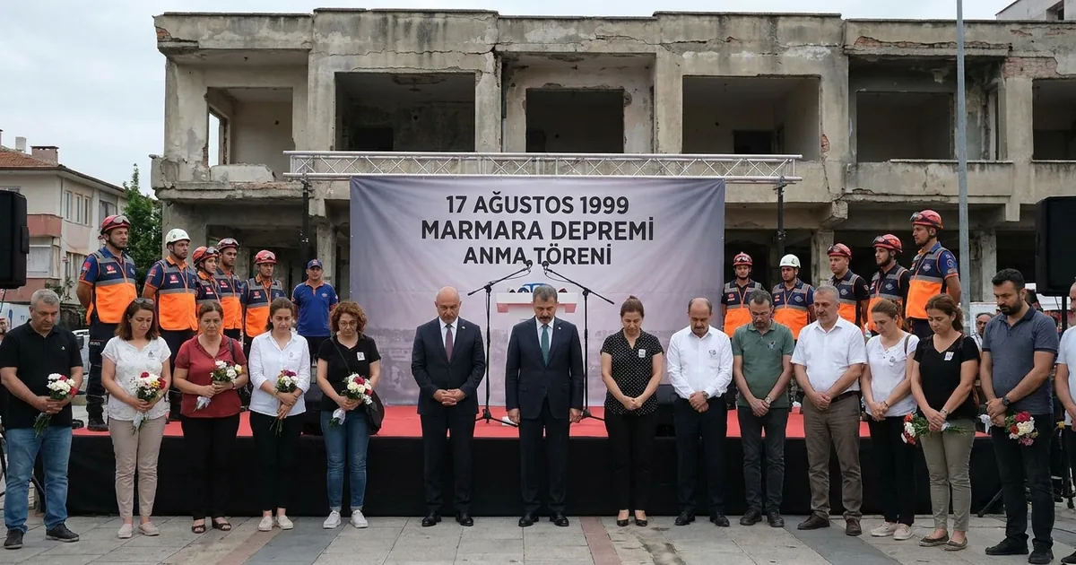 Marmara Depremi'nde hayatını kaybedenler Kocaeli'de anıldı