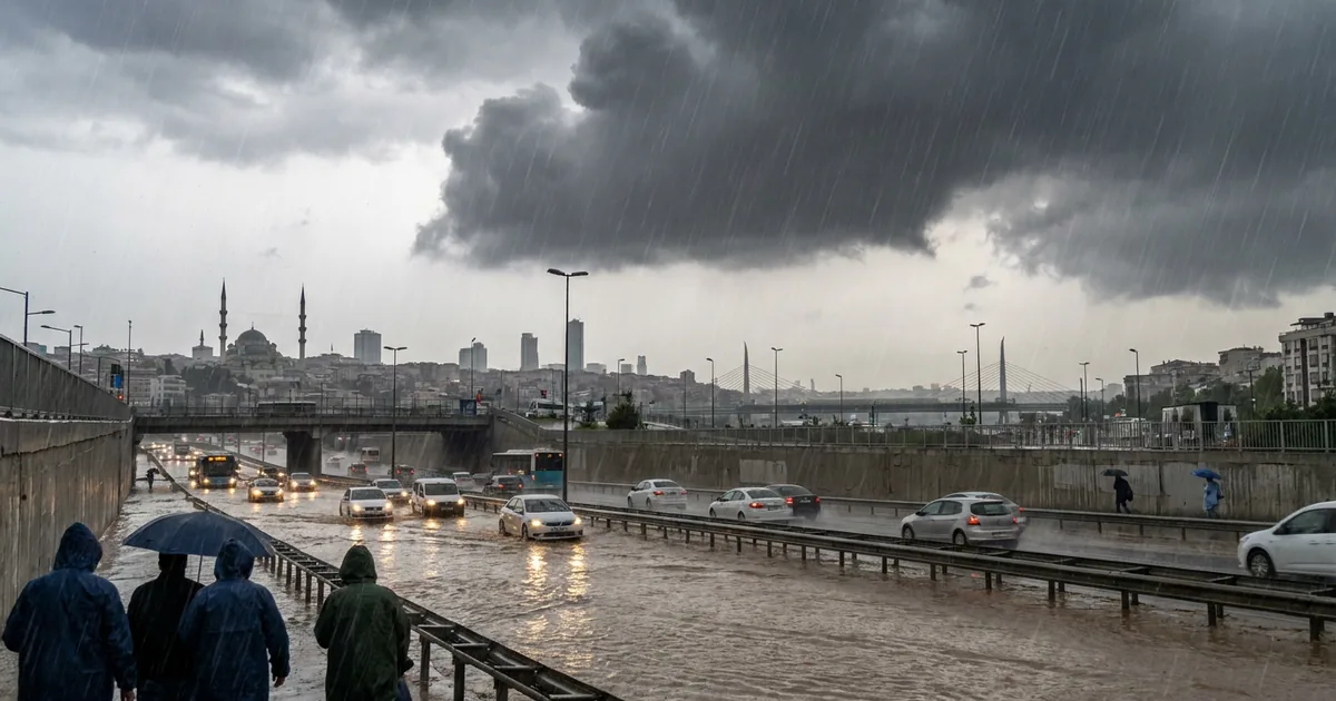 İstanbul'da sel ve heyelan riski: Metrekareye 100 kilo yağış - Son Bir Dakika